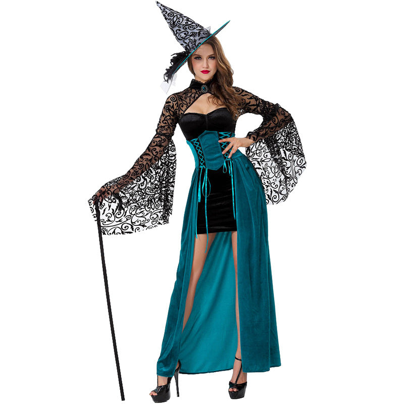 Sexy Afternoon Tea Witch Lace Slim Waist Witch Cosplay Costume Halloween/Stage/Party