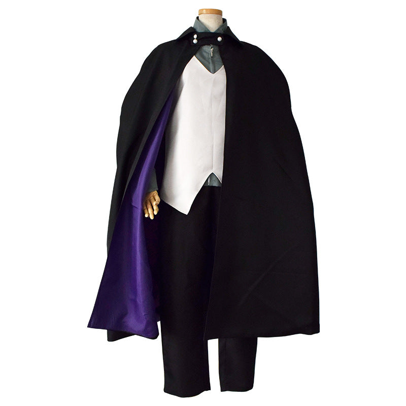 Sasuke Costume Outfit Set With Cloak Halloween Cosplay Costume