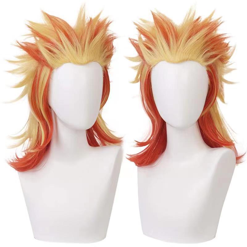 Anime Kyojuro Rengoku Cosplay Wigs Costume Accessories