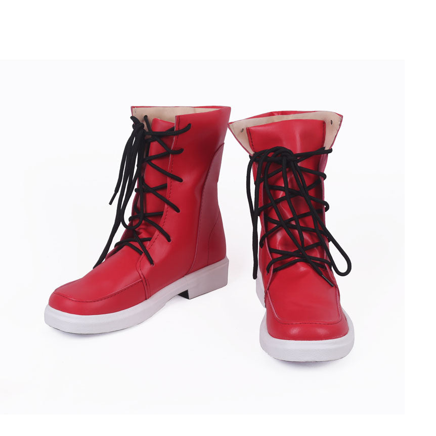 Midoriya Izuku Deku Alpha Beta Costume Shoes Fighting Outfit Cosplay Boots Red