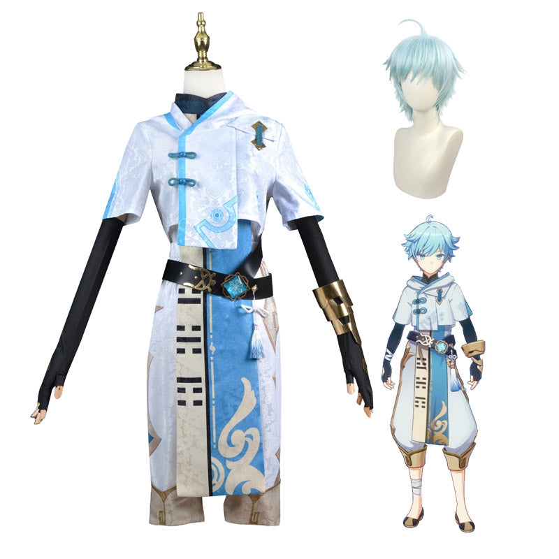 Genshin Impact Chongyun Costume Suit Halloween Carnival Cosplay Outfit Costume