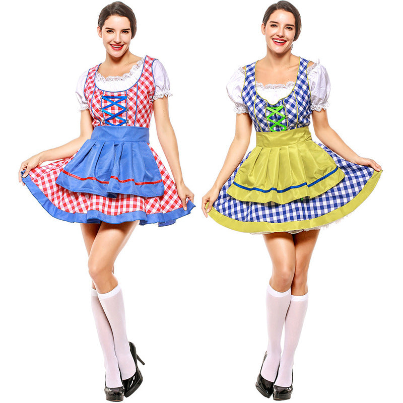 Women Oktoberfest Bavarian Beer Party Festival Costume Waitress Maid Costume