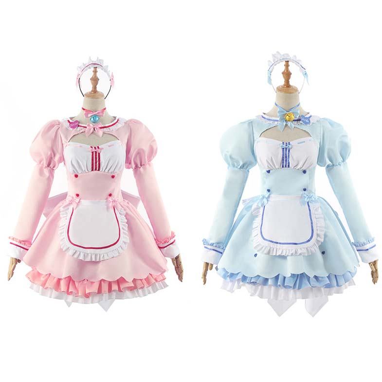 Nekopara Chocolate Vanilla Lolita Dress Costume Halloween Carnival Outfit For Girls Women