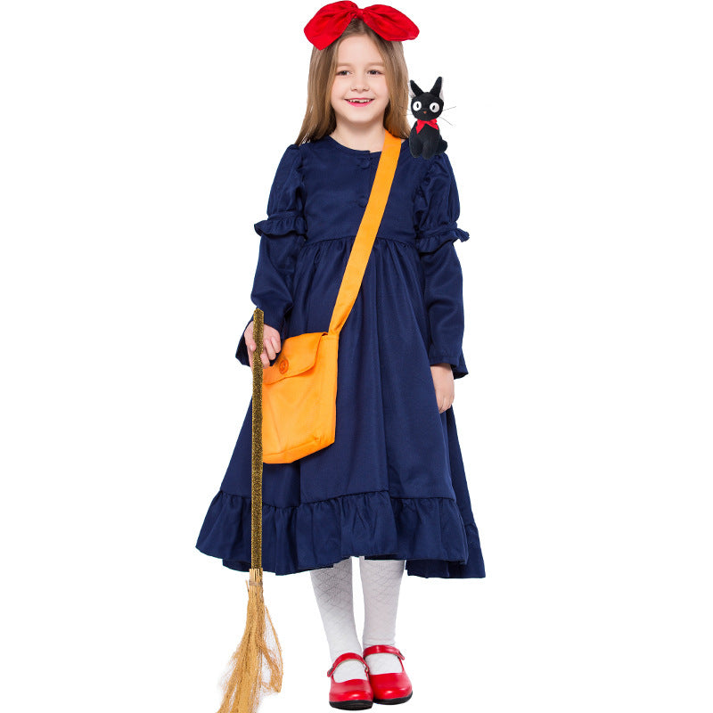Kids/ Adults Version Kiki's Delivery Service Cosplay Kiki Cosplay Dress Costume Halloween Cosplay Outfit