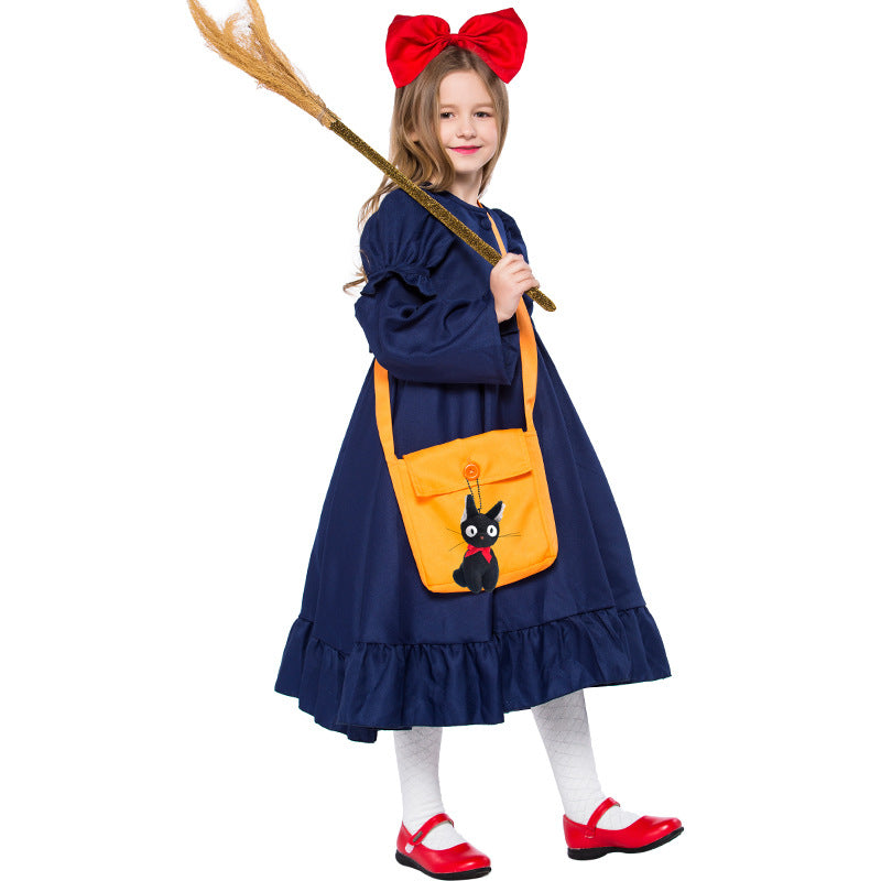 Kids/ Adults Version Kiki's Delivery Service Cosplay Kiki Cosplay Dress Costume Halloween Cosplay Outfit