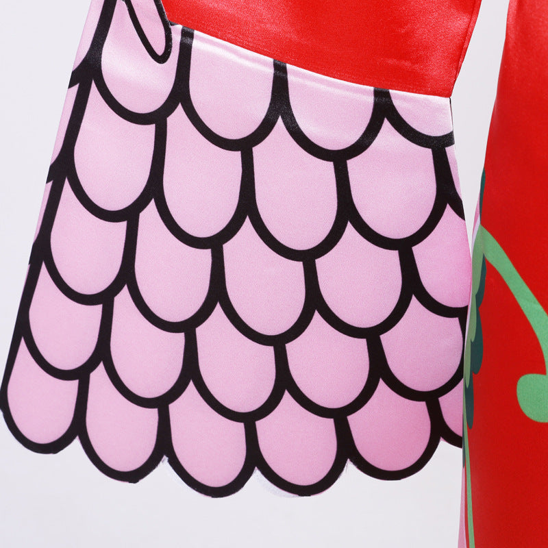 Anime One Piece Pirate Empress Boa Hancock Cosplay Costume Full Set With Earrings Cosplay Outfit Set