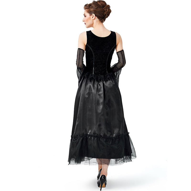 Cloak Vampire Mysterious Dark Witch Costume Halloween/Stage Performance/Party