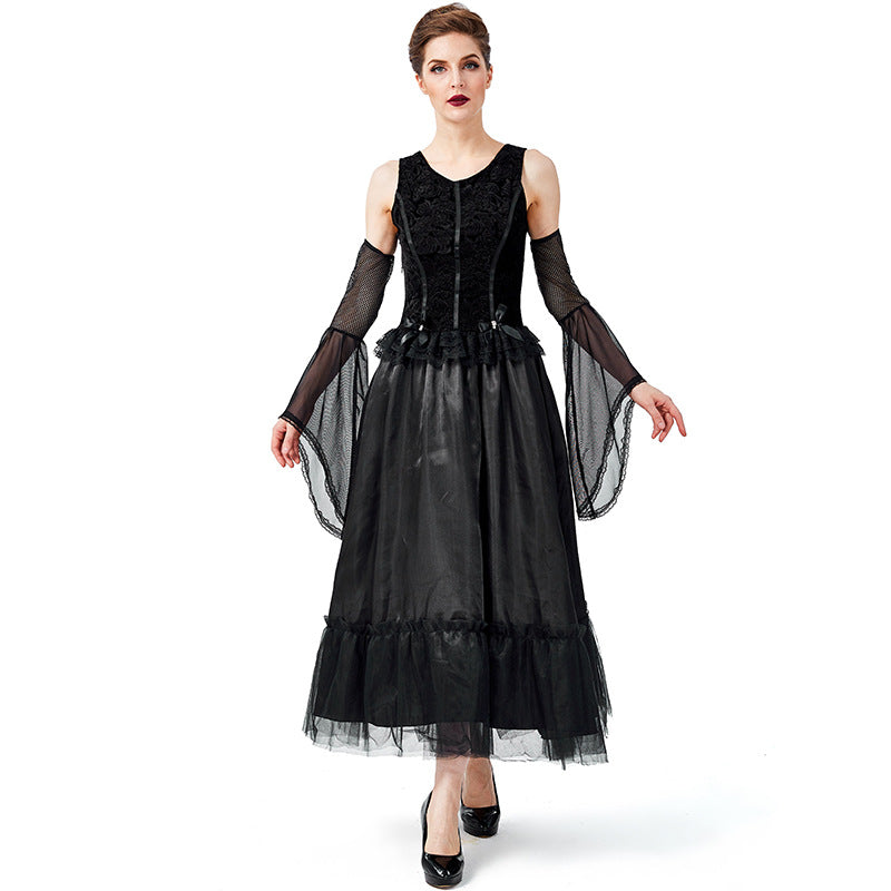 Cloak Vampire Mysterious Dark Witch Costume Halloween/Stage Performance/Party