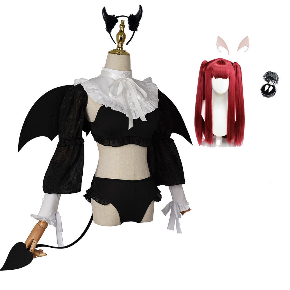 Kitagawa Marin Rizu-kyun Costume Outfit Little Devil Costume Whole Set With Wigs and Wings