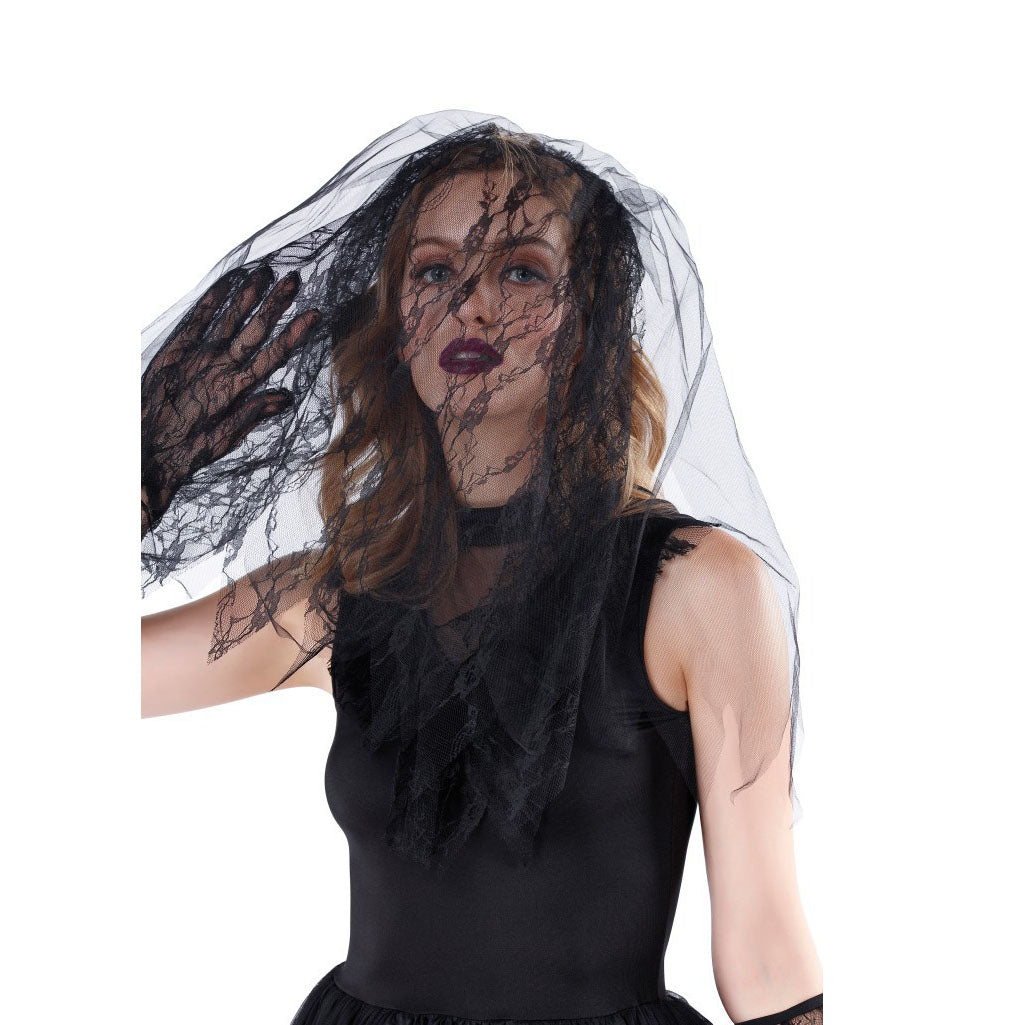 Black Ghost Bride Halloween Cosplay Costume Dress Adults Women