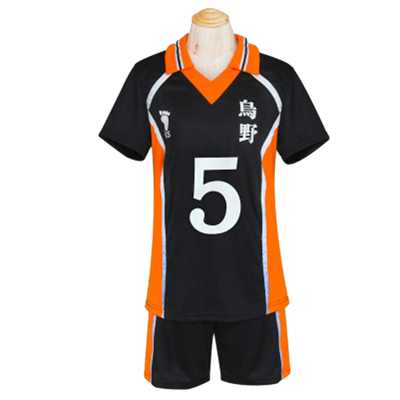 Karasuno High Uniform Costume Cosplay T-shirt and Shorts Sports Suit Set
