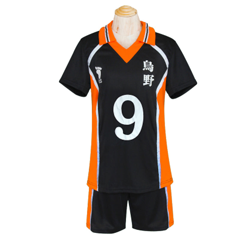 Karasuno High Uniform Costume Cosplay T-shirt and Shorts Sports Suit Set