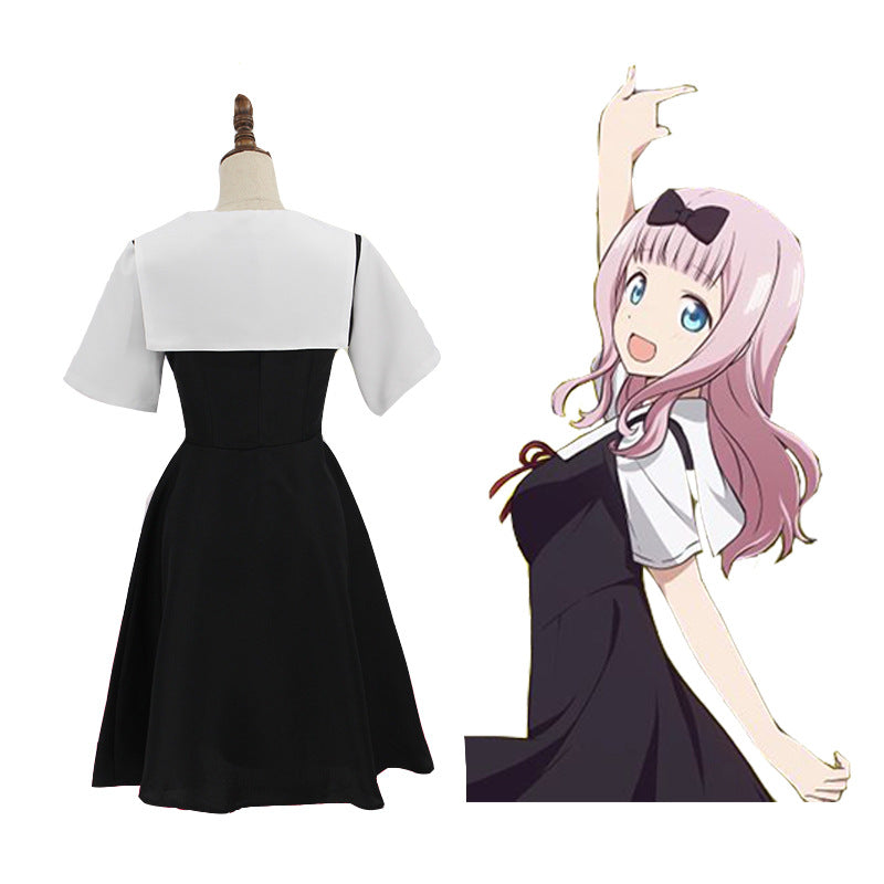 Anime Kaguya-sama wa Kokurasetai/Kaguya-sama Love is War Chika Fujiwara Cosplay Costume With Wigs Set