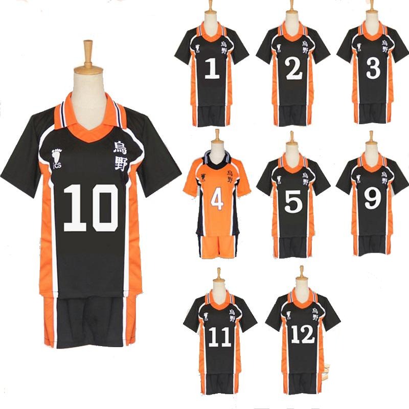 Karasuno High Uniform Costume Cosplay T-shirt and Shorts Sports Suit Set