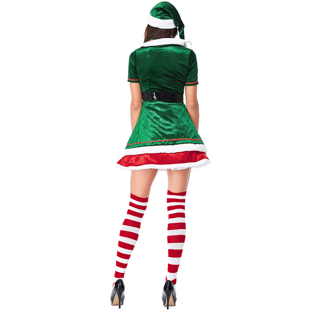 Christmas Halloween Costume Couple Matching Christmas Elf Costume Christmas Holiday He and She Elf Outfit