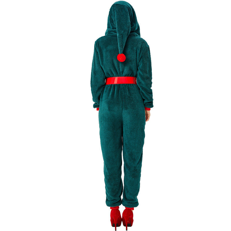 2022 New Women Christmas Tree Costume Christmas Tress Jumpsuit  Pajamas Onesie Kigurumi