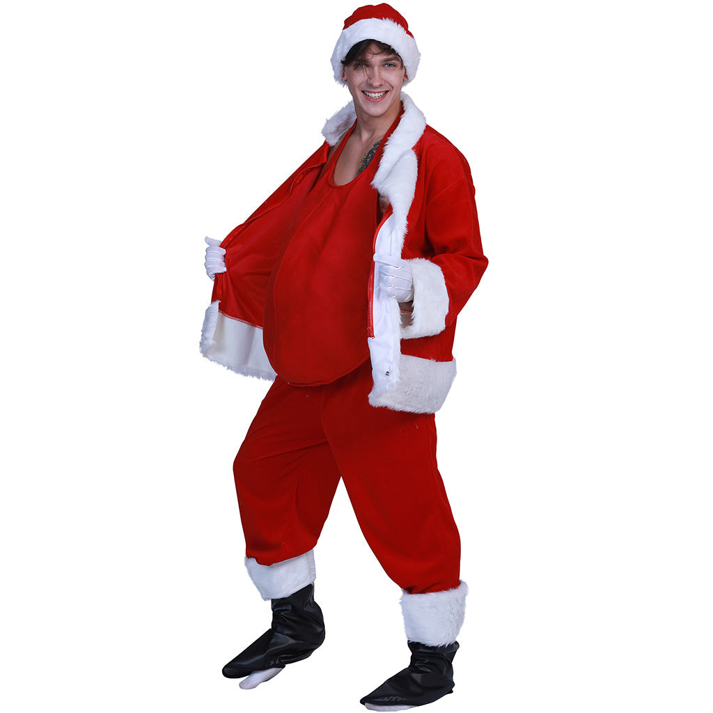 2022 Christmas Adults Santa Claus Men's Padded Santa Belly Costume Accessory