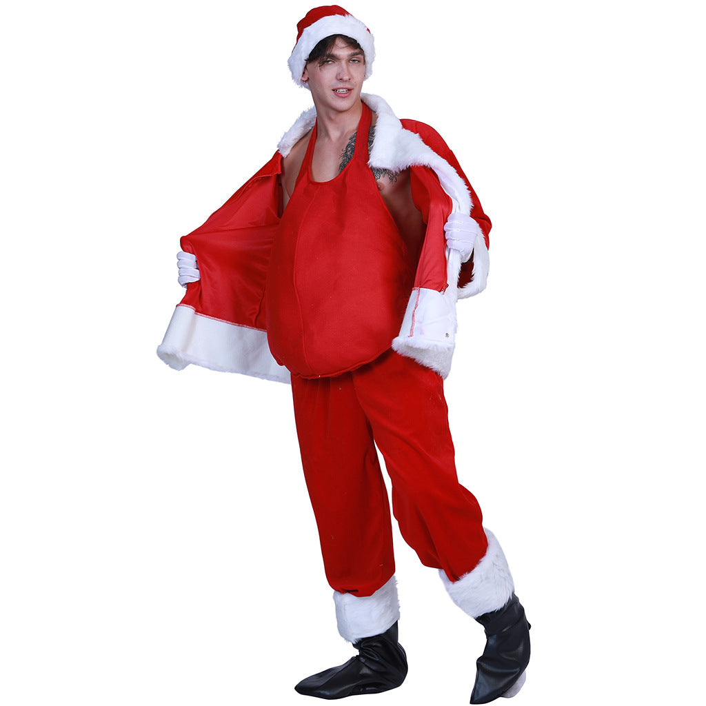 2022 Christmas Adults Santa Claus Men's Padded Santa Belly Costume Accessory