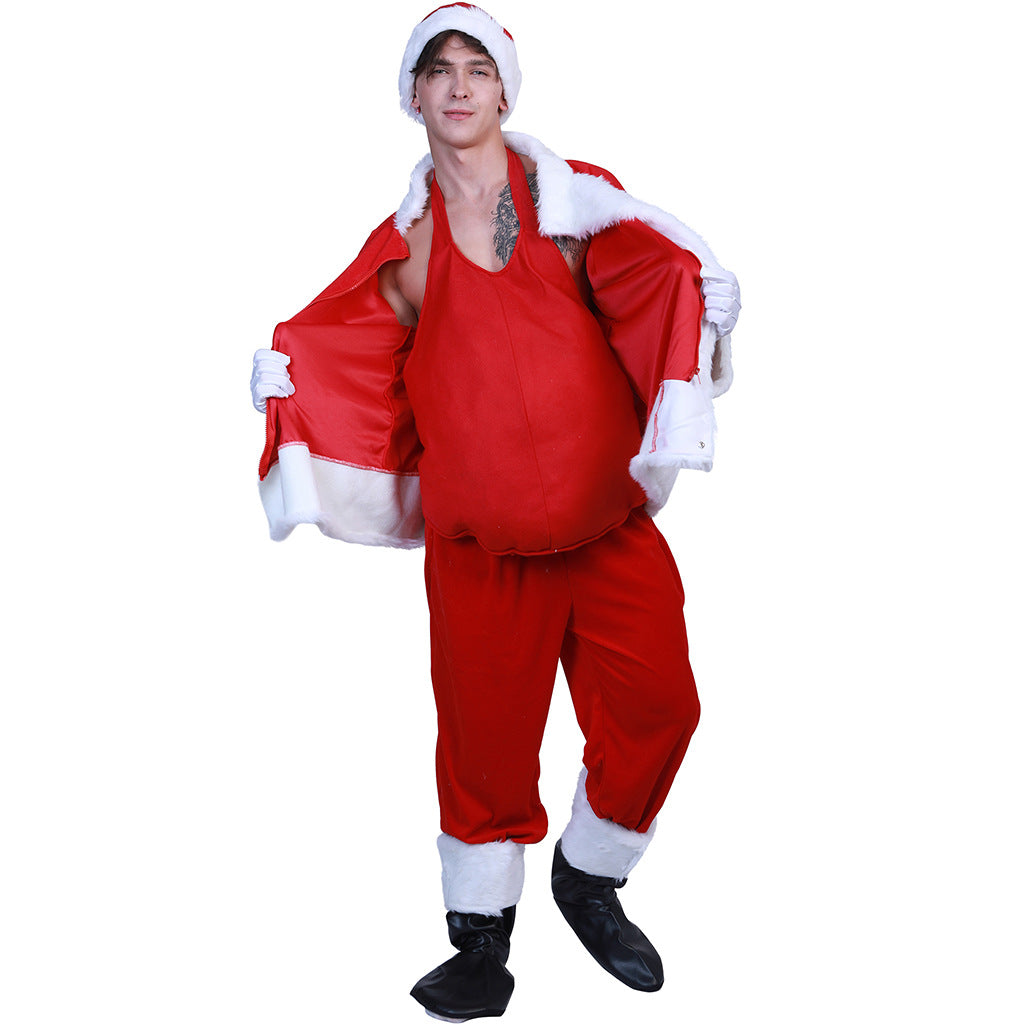2022 Christmas Adults Santa Claus Men's Padded Santa Belly Costume Accessory