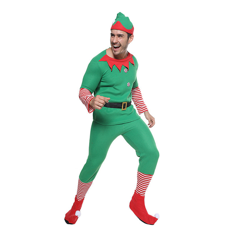 2020 Christmas Men Elf Costume Full Set