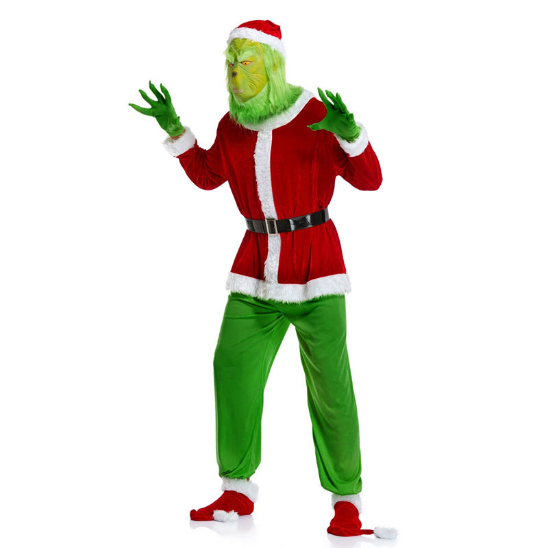 2020 Christmas The Grinch Costume Full Set