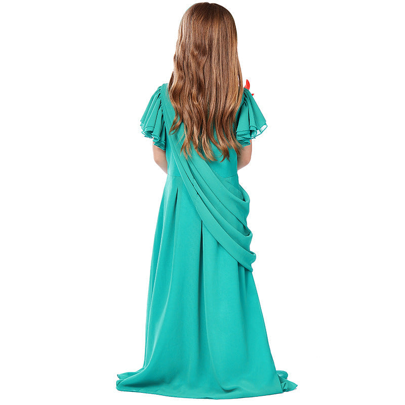 2023 Children's American Liberty Costume Girl's Ancient Greek Robe Dress Costume For Halloween