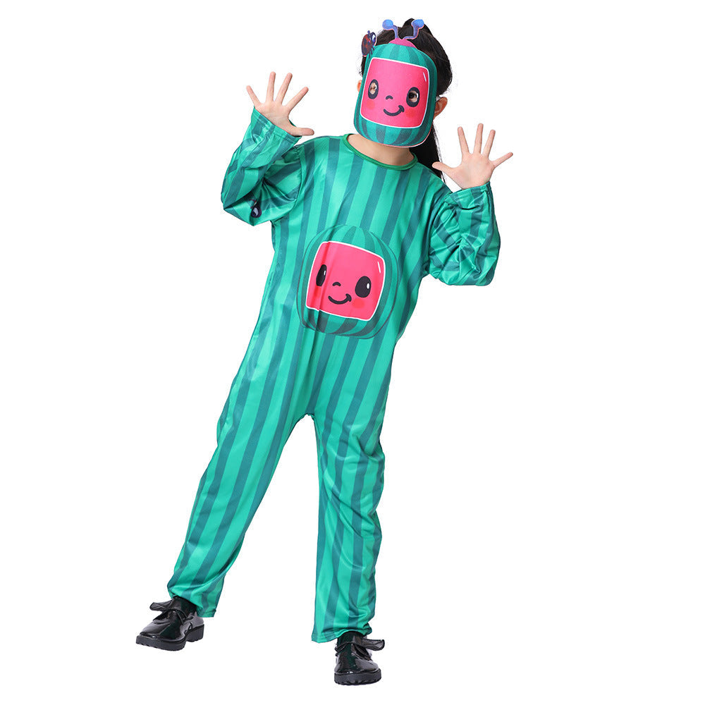2023 Children's Halloween Watermelon Costume Girls Boys Stage Performance Costume