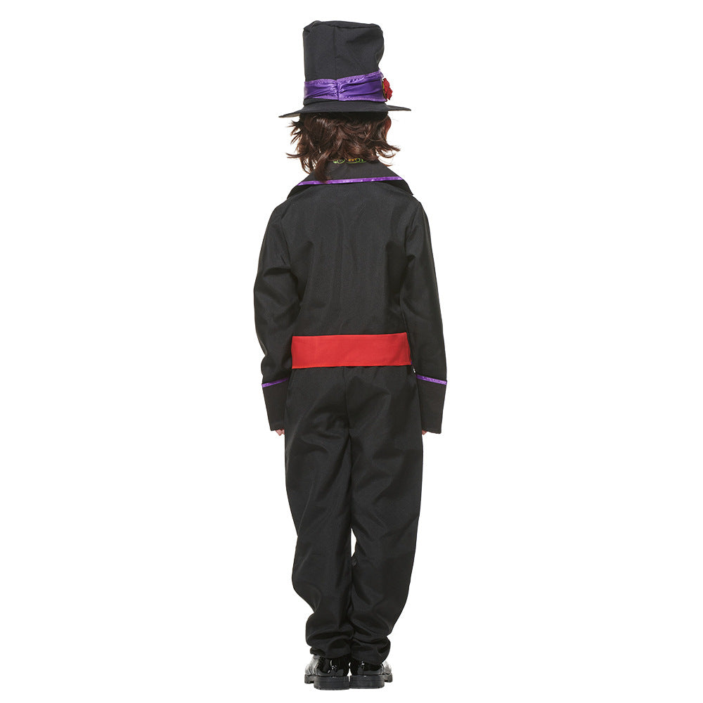 2023 El Dia de los Muertos Costume Day of the Dead Kids Boys Cosplay Costume Halloween Skeleton Cosaplay Outfit