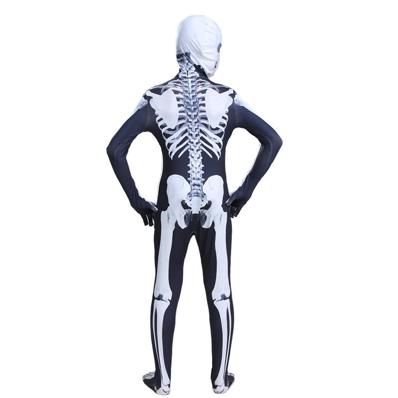 2023 Halloween Child Adult Skeleton Jumpsuit Halloween Carnival Horror Zentai Costume
