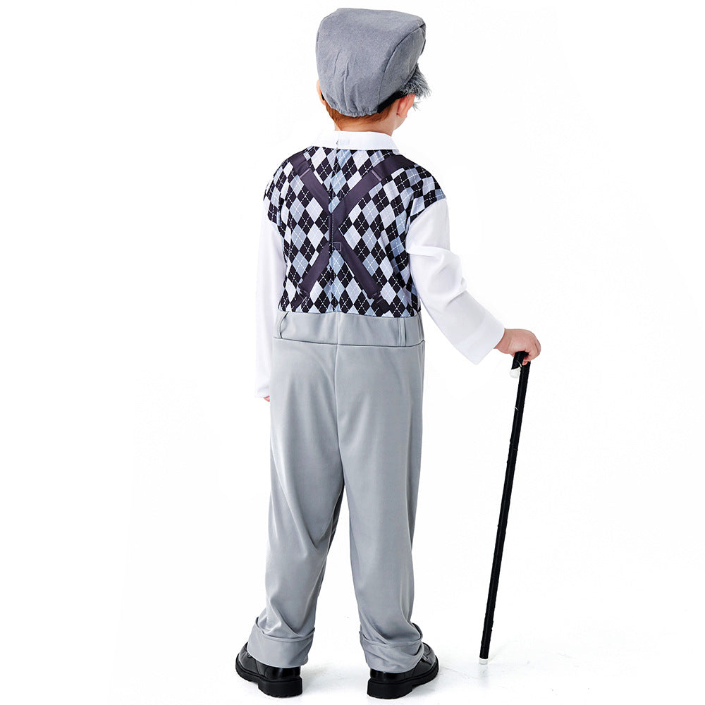 2023 Halloween Child Elderly Costume Grandpa Costume Stage Performance Clothes