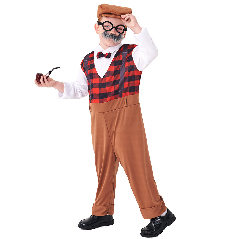 2023 Halloween Child Elderly Costume Grandpa Costume Stage Performance Clothes