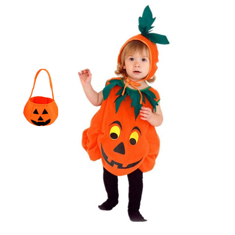 2023 Halloween Children's Pumpkin Costumes Boys Girls Masquerade Performance Costumes Toddler Pumpkin Costumes