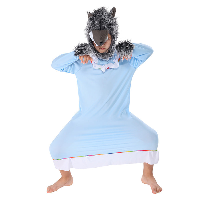 2023 Halloween Christmas Children's Stage Performance Costumes Boys Girls Granny Wolf Cosplay Costumes