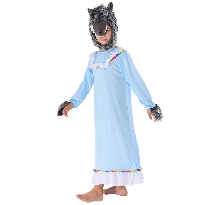 2023 Halloween Christmas Children's Stage Performance Costumes Boys Girls Granny Wolf Cosplay Costumes