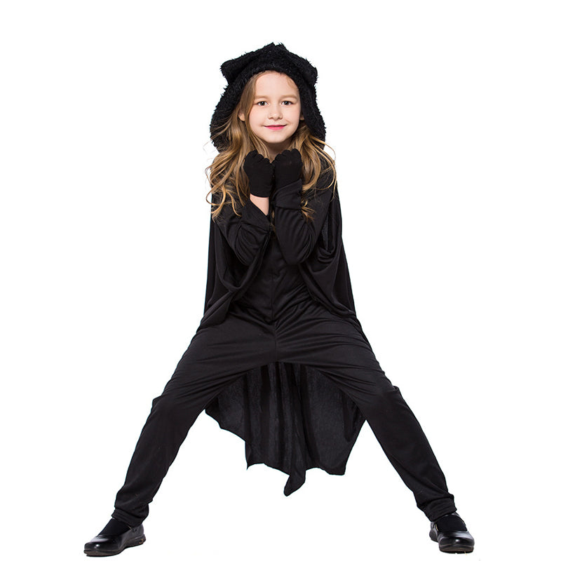 2023 Halloween Costume Kids Girls Boys Performance Bat Costume Jumpsuit Animal Bat Halloween Costume