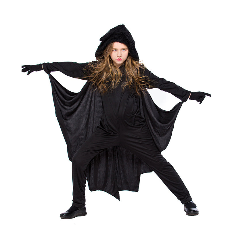 2023 Halloween Costume Kids Girls Boys Performance Bat Costume Jumpsuit Animal Bat Halloween Costume