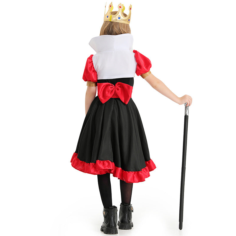 2023 Halloween Costumes Child Poker Queen Costume Girls Stage Performance Costumes