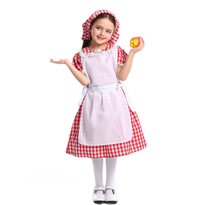 2023 Halloween Costumes Girls Little Red Riding Hood Costume Drama Performance Costume