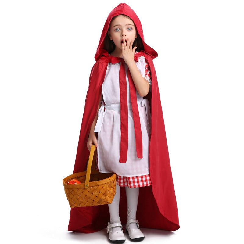 2023 Halloween Costumes Girls Little Red Riding Hood Costume Drama Performance Costume
