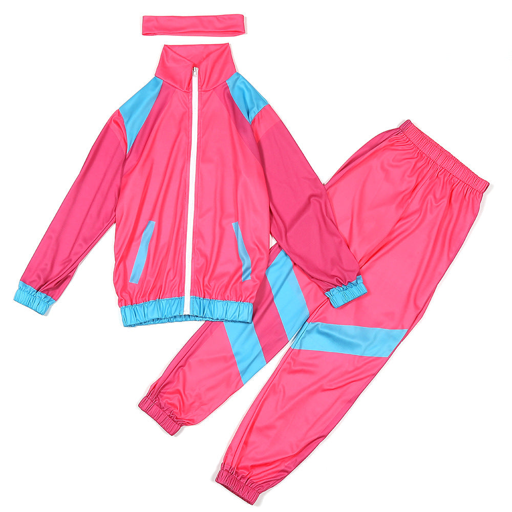 2023 Halloween Kids Costume Vintage Disco Performance Costume Girls Boys Halloween Hip-Hop Costume