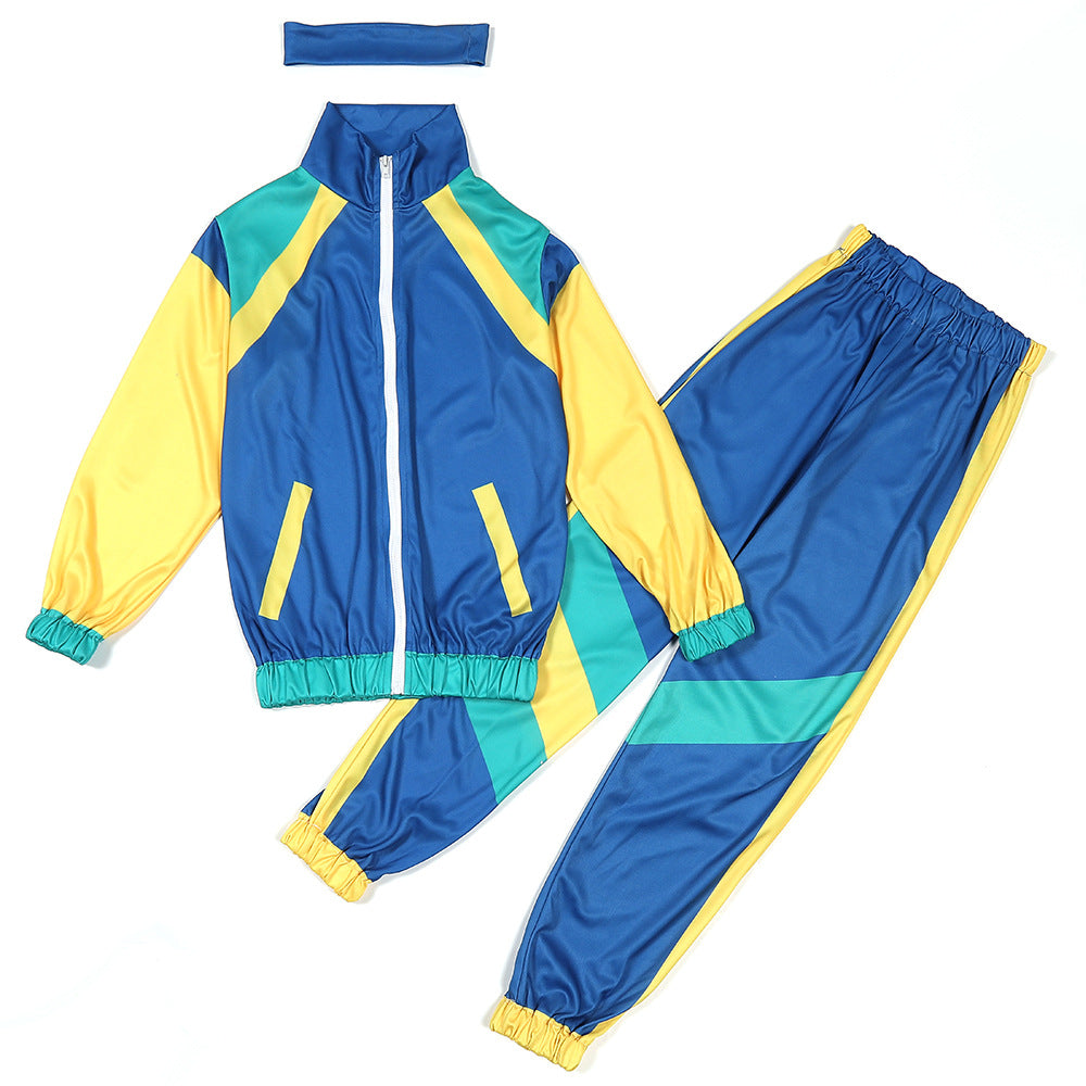 2023 Halloween Kids Costume Vintage Disco Performance Costume Girls Boys Halloween Hip-Hop Costume
