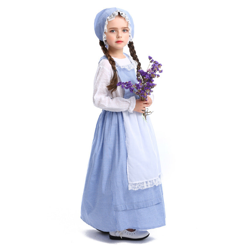 2023 Halloween Kids Girls Drama Stage Performance Costumes Flower Workshop Girl Dresses