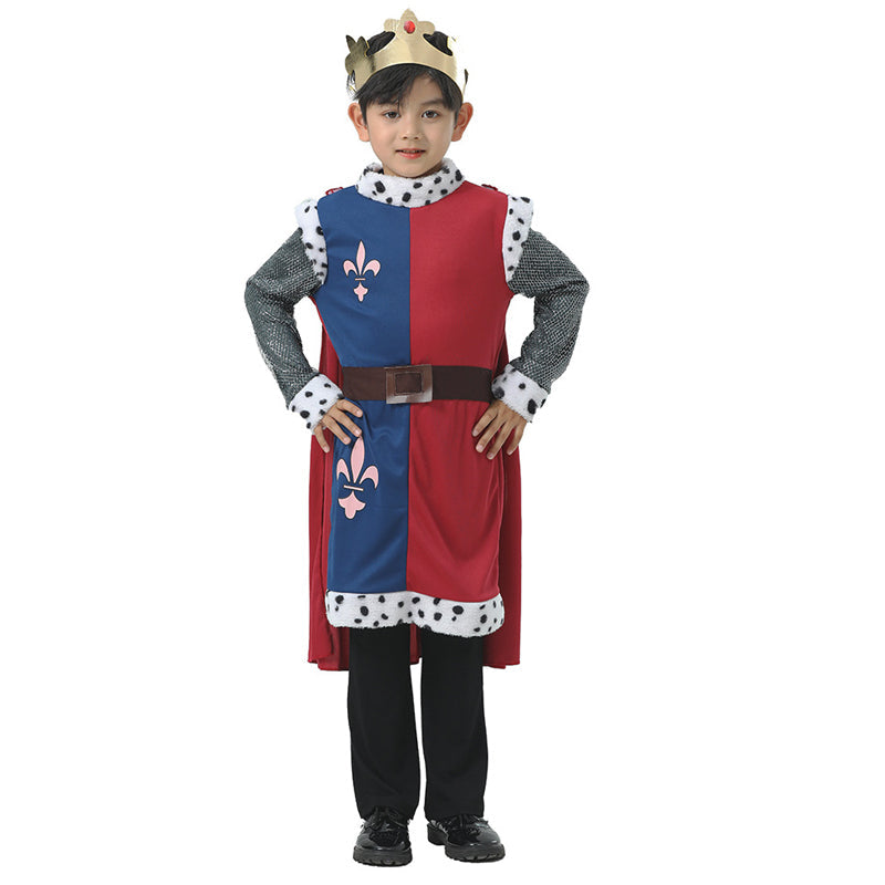 2023 Halloween Kids Medieval King Arthur Costume Children's Stage Performance Costumes Halloween Costumes