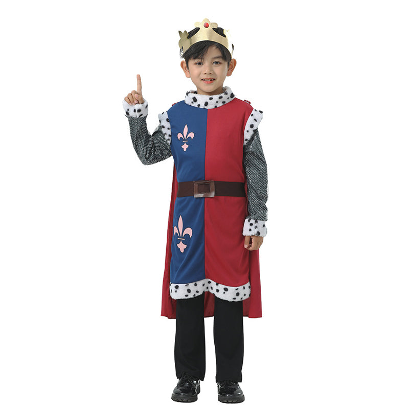 2023 Halloween Kids Medieval King Arthur Costume Children's Stage Performance Costumes Halloween Costumes