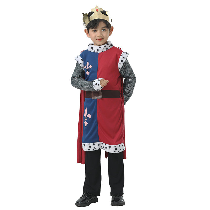 2023 Halloween Kids Medieval King Arthur Costume Children's Stage Performance Costumes Halloween Costumes