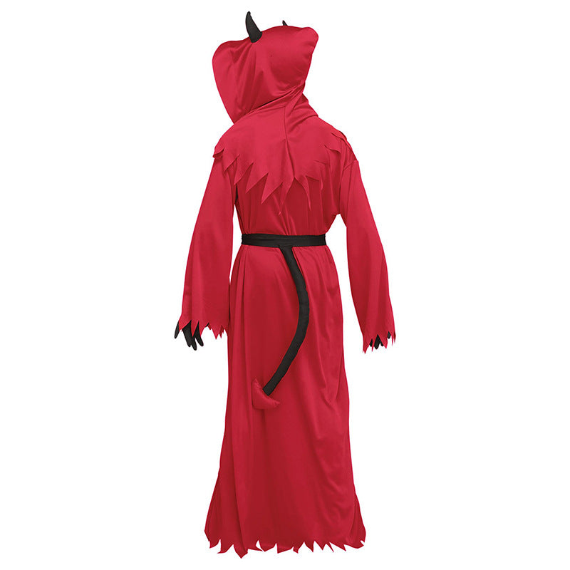 2023 Halloween Kids Red Demon Costume Girls Boys Halloween Carnival Red Demon Outfit