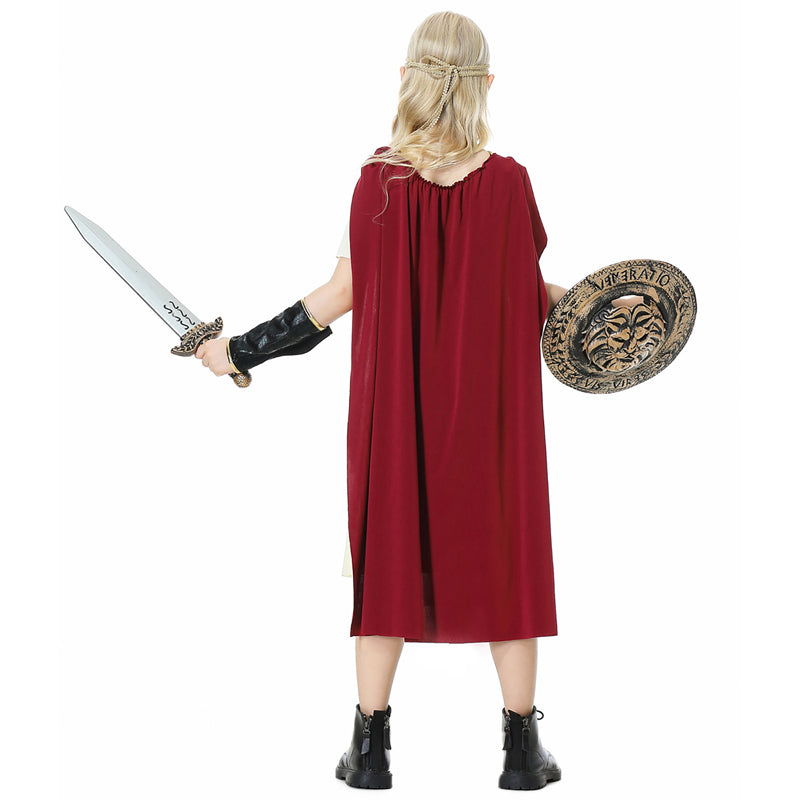 2023 Halloween Kids Spartan Warrior Costume With Shield and Sword Props Boys Girls Ancient Roman Warrior Costume