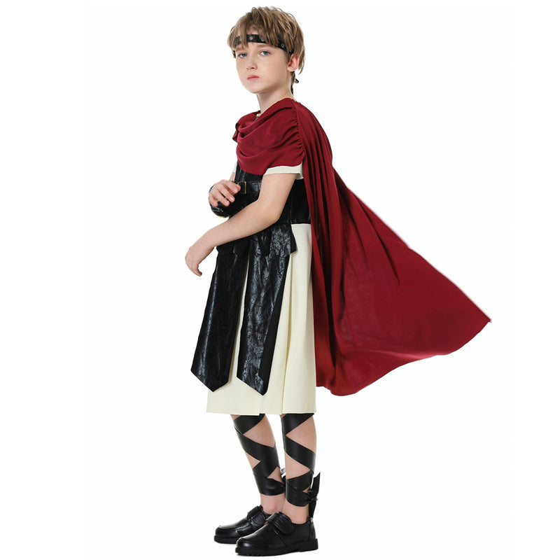 2023 Halloween Kids Spartan Warrior Costume With Shield and Sword Props Boys Girls Ancient Roman Warrior Costume