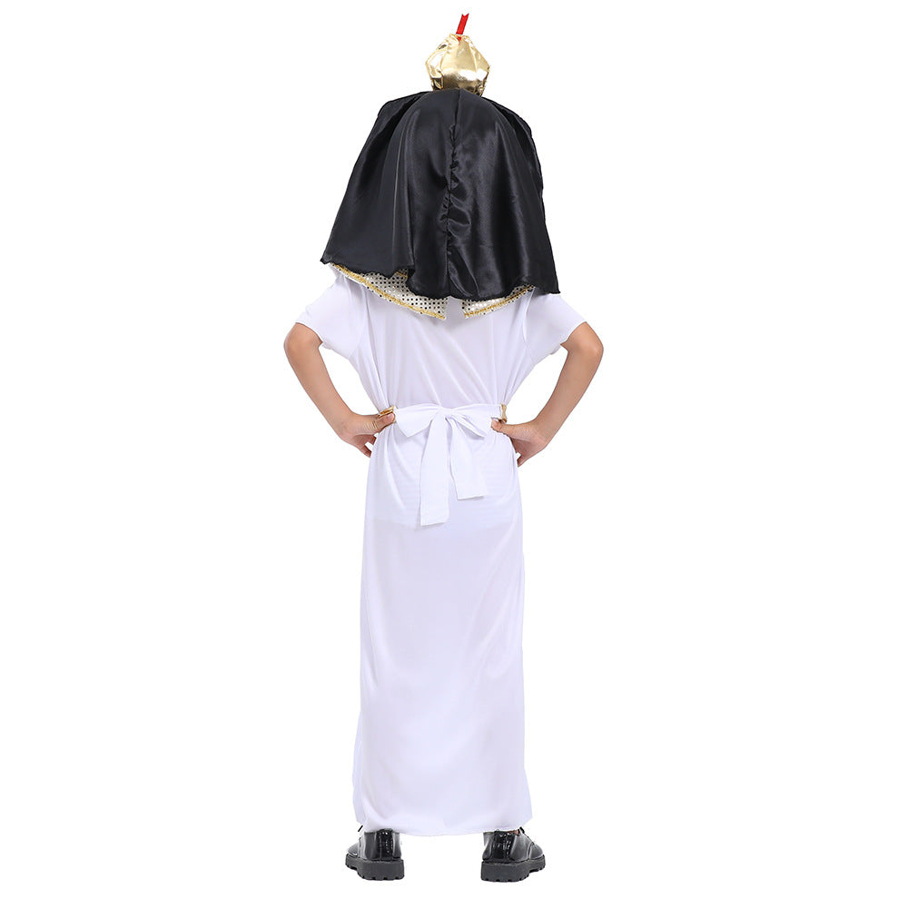 2023 Kids Ancient Egyptian King Costume Pharaoh Costume Boys Girls Halloween Dress Up Costumes