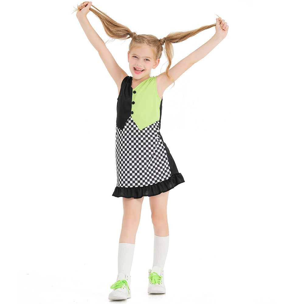 2023 Kids Halloween Costume Girls Halloween Mad Scientist Costumes Halloween Party Performance Costumes